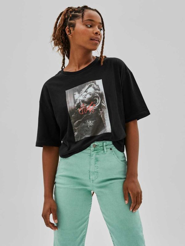 Guess Original x Anna Nicole Smith T-shirt Dam Svarta | 153867-VHI