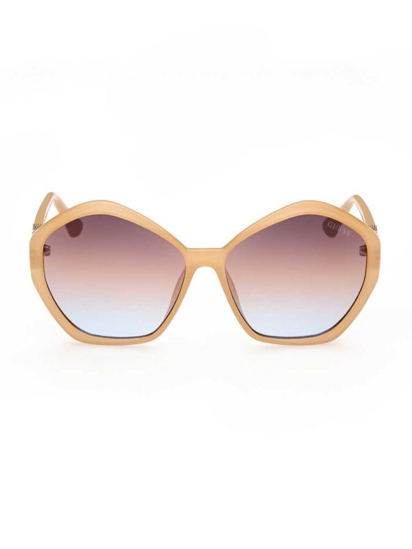 Guess Oversized Geometric Logo Solglasögon Dam Ljusrosa | 470685-SPZ