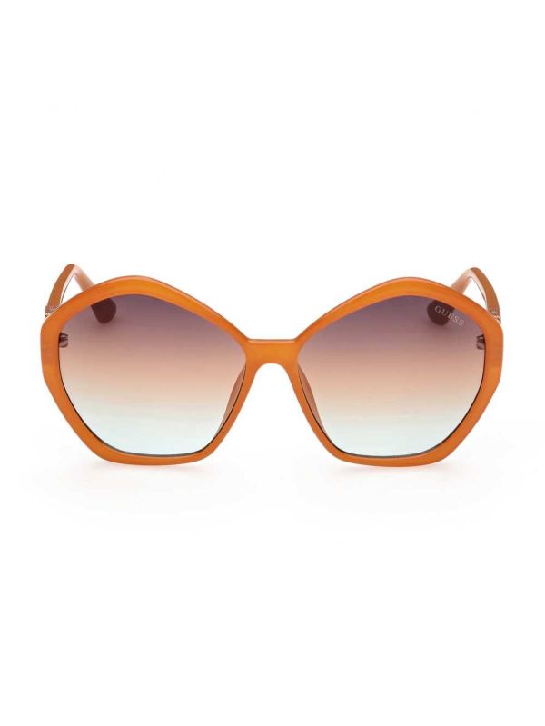 Guess Oversized Geometric Logo Solglasögon Dam Orange | 714359-JYD