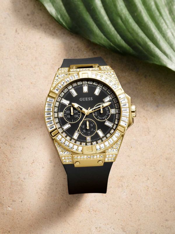 Guess Oversized Gold-Tone Multifunction Klocka Herr Olika Färger | 576820-GTN