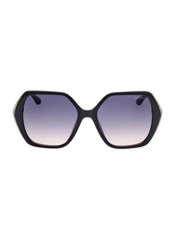 Guess Oversized Square Solglasögon Dam Silver | 529641-LYE