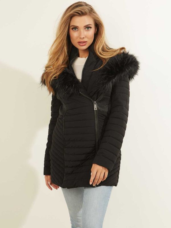Guess Oxana Quilted Jacka Dam Svarta | 472036-CTS