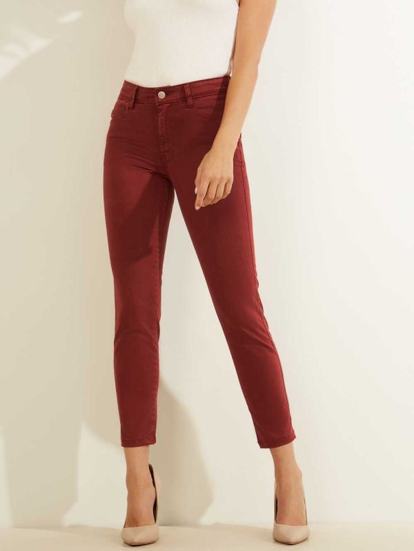 Guess Pastel Sexy Curve Skinny Jeans Dam Vinröda | 402856-YPZ
