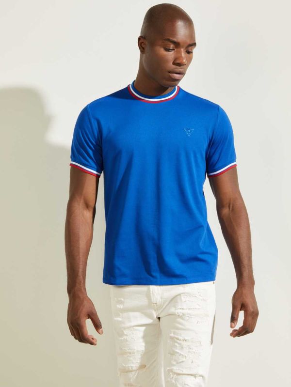 Guess Paul Ringer T-shirt Herr Blå | 092784-BTJ