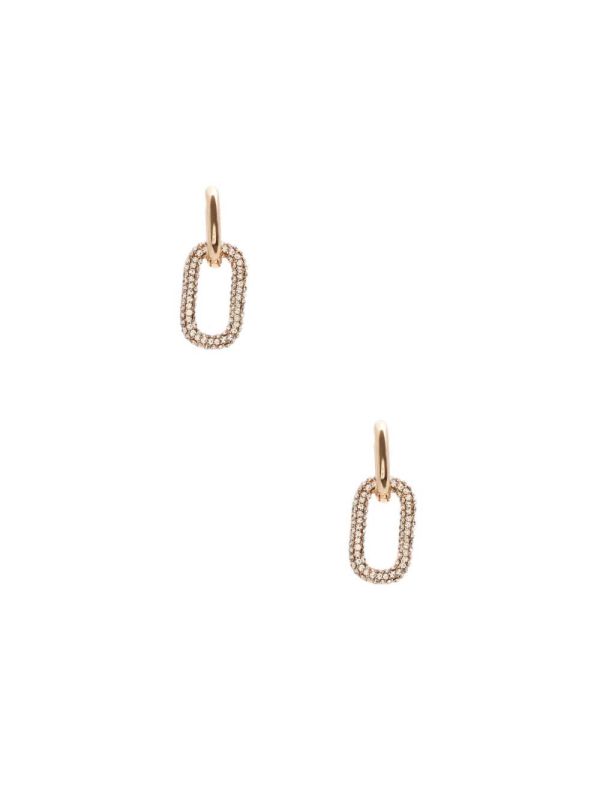 Guess Pavé Square Hoop Örhängen Dam Guld | 082967-PFW