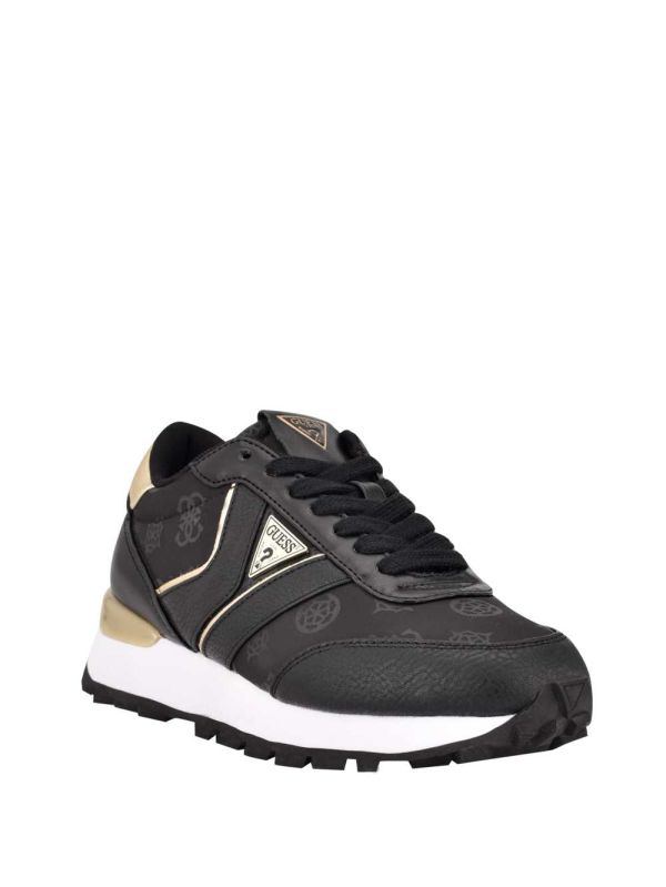 Guess Peony Logo Sneakers Dam Svarta | 657430-FGS