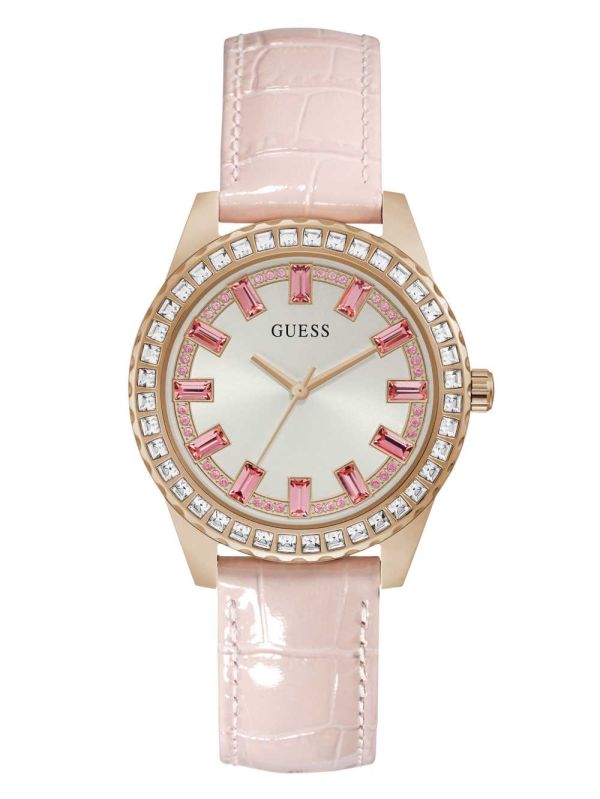 Guess Pink Rhinestone Analog Klocka Dam Olika Färger | 254709-XZK