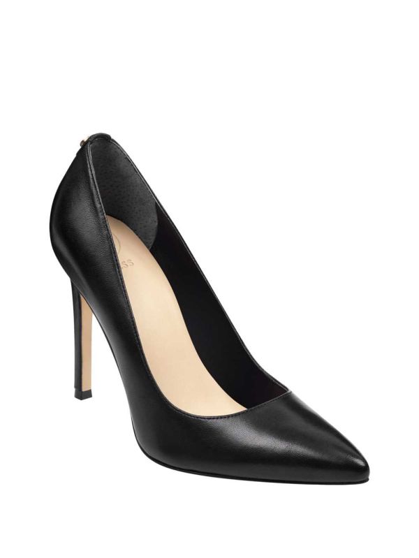 Guess Pointed Faux-Läder Pumps Pumps Dam Svarta | 409578-RQH
