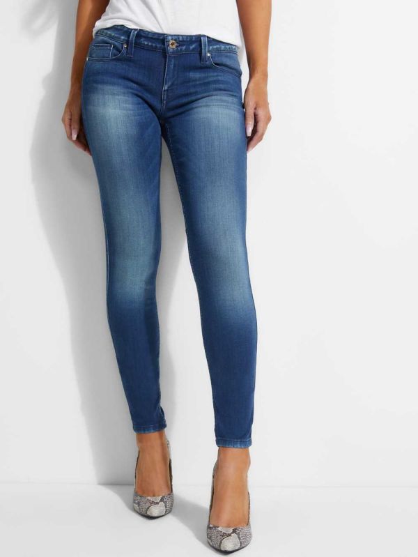 Guess Power Skinny Jeans Dam Indigo Tvätt | 148309-OVX