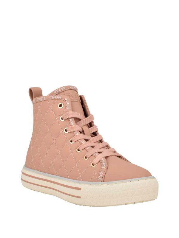 Guess Quilted High-Top Sneakers Dam Beige Olika Färger | 124708-OXB