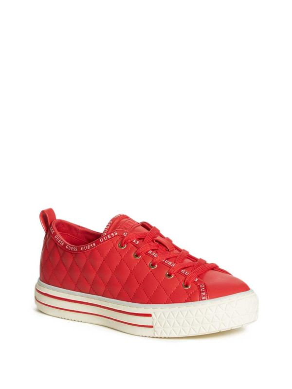 Guess Quilted Low-Top Sneakers Dam Röda Olika Färger | 971820-BKI