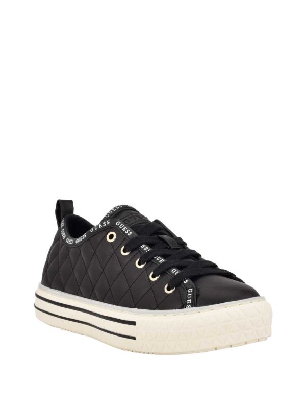 Guess Quilted Low-Top Sneakers Dam Svarta Olika Färger | 720681-TXS