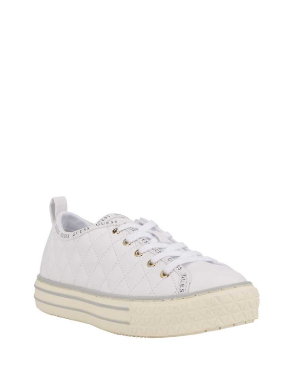 Guess Quilted Low-Top Sneakers Dam Vita Olika Färger | 961247-UNF