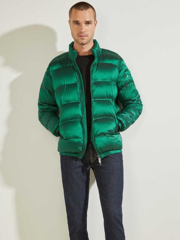 Guess Quilted Puffer Jacka Herr Gröna | 215986-BLR