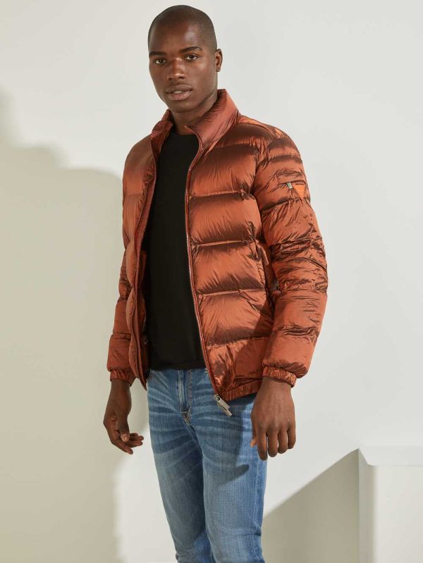 Guess Quilted Puffer Jacka Herr Vinröda | 416379-WPB