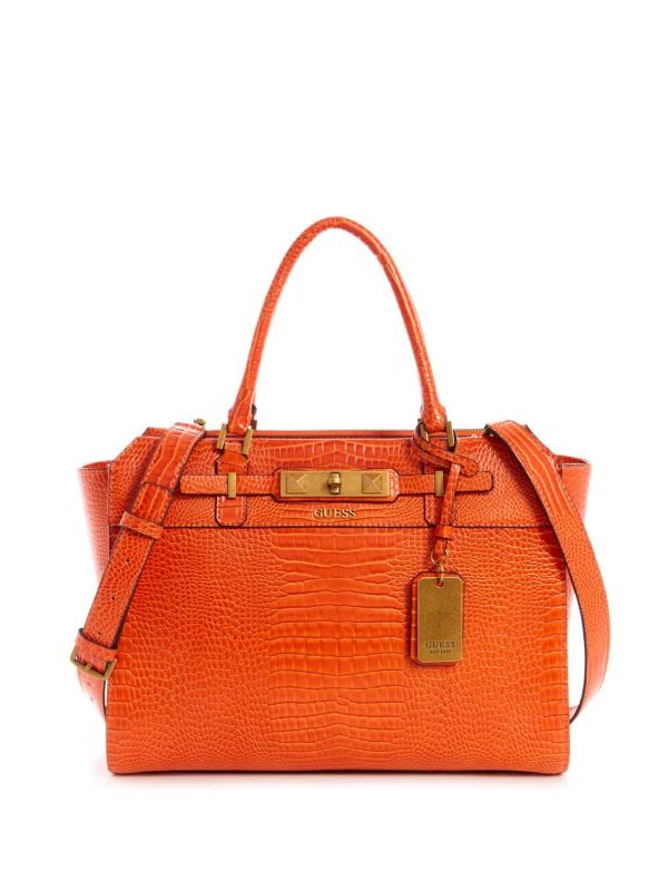 Guess Raffie Carryall Crossbody Väska Dam Orange | 092864-YGI