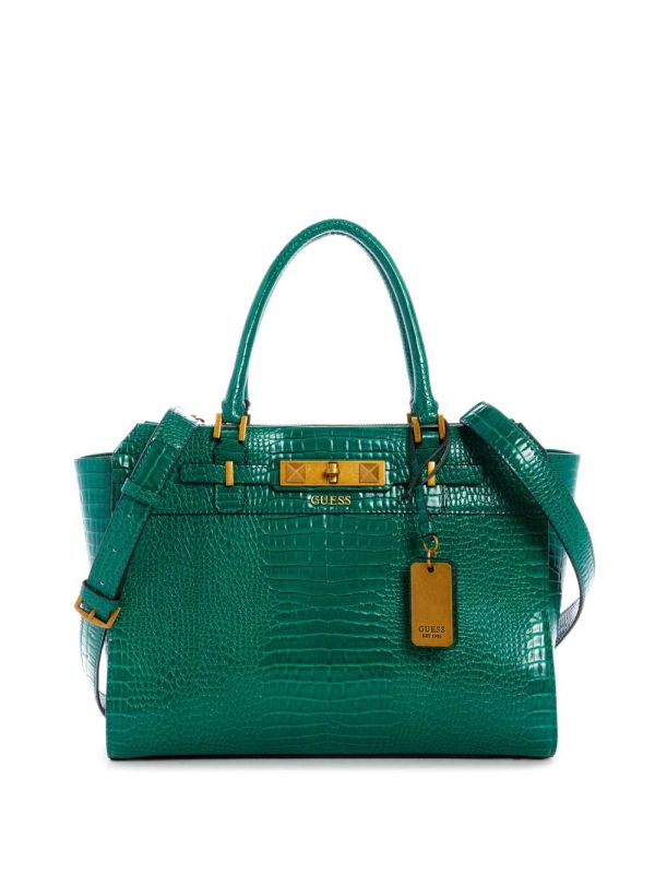 Guess Raffie Carryall Crossbody Väska Dam Gröna | 158327-FES