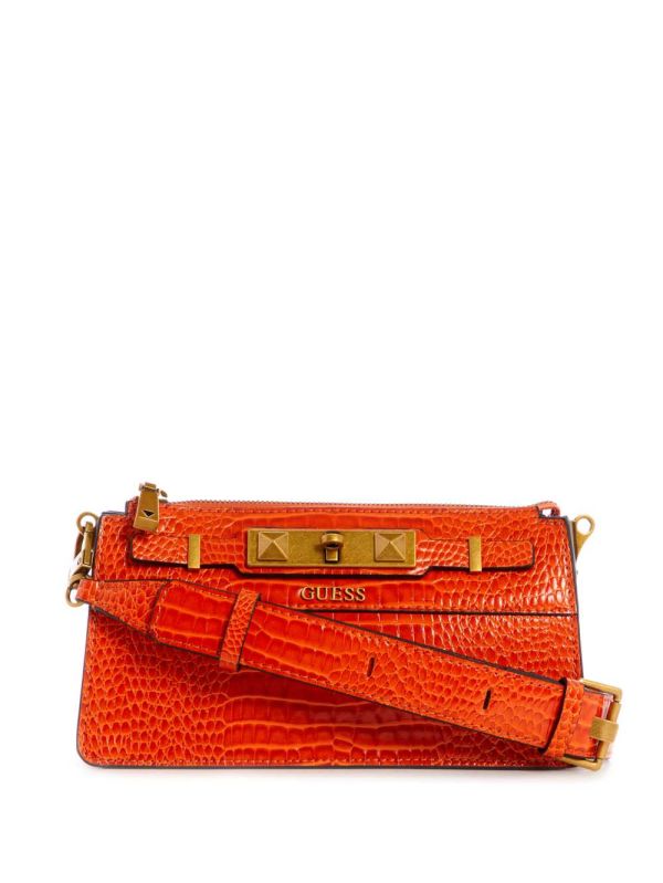 Guess Raffie Mini Crossbody Väska Dam Orange | 264197-GMB