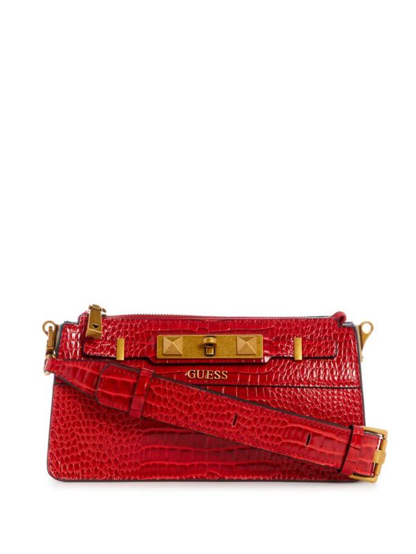 Guess Raffie Mini Crossbody Väska Dam Röda | 579320-QHE