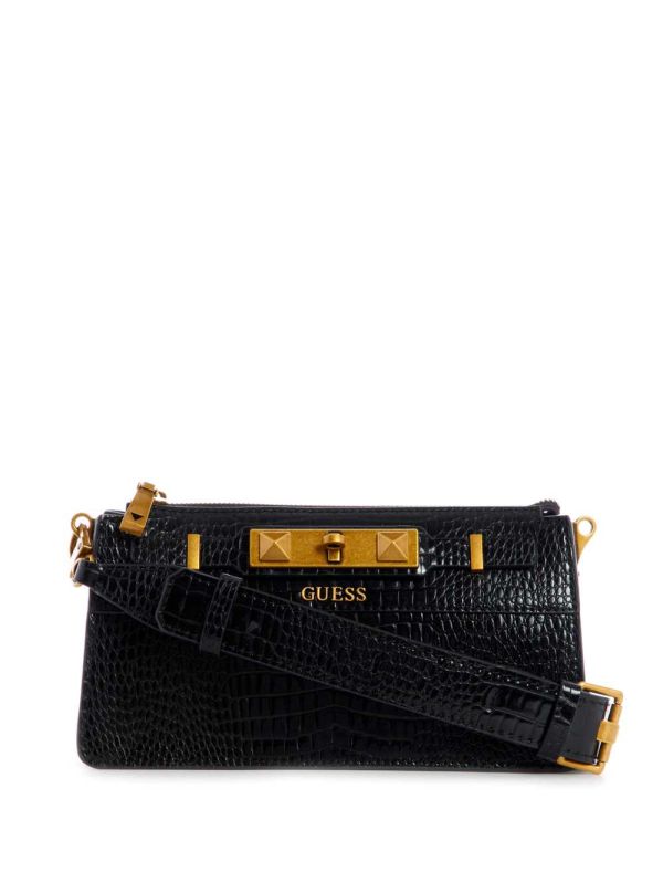 Guess Raffie Mini Crossbody Väska Dam Svarta | 852301-WBU