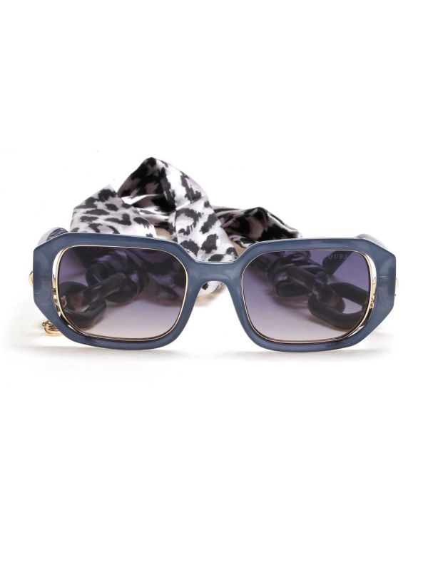 Guess Rectangle Solglasögon Dam Blå | 512480-UZN