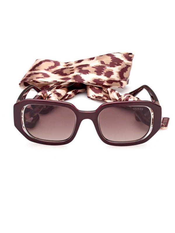 Guess Rectangle Solglasögon Dam Fuchsia | 650412-TVP