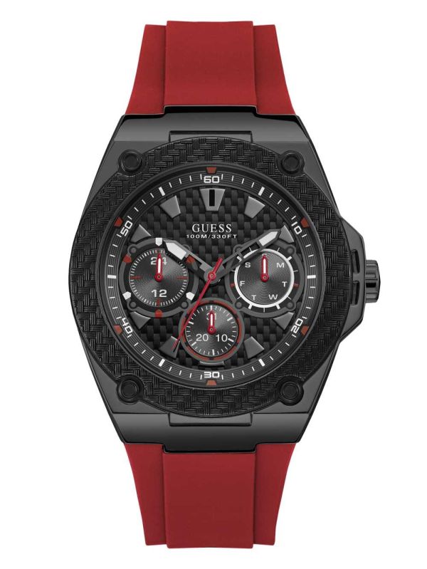 Guess Red and Black Multifunction Klocka Herr Röda | 915408-EOV