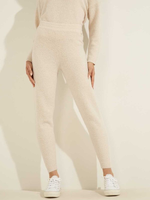 Guess Reeda Lurex Boucle Mjukisbyxor Dam Grädde Vita Olika Färger | 690142-YDP