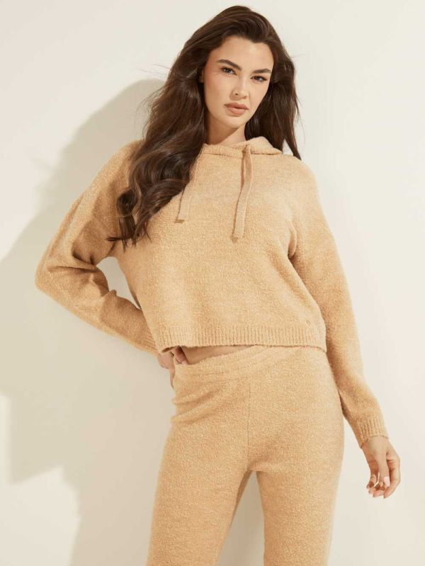 Guess Reeda Wool-Blend Shimmer Hoodie Dam Olika Färger | 025193-SDP