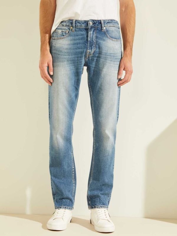 Guess Regular Straight Faded Jeans Herr Tvätt | 965271-HLJ