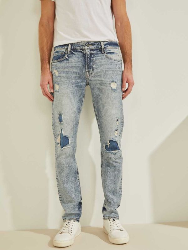 Guess Repair Skinny Jeans Herr Ljusblå | 359407-BME