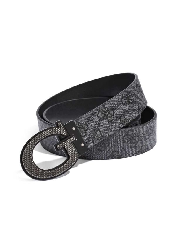 Guess Reversible G Logo Spännen Bälte Herr Svarta | 692751-KDG