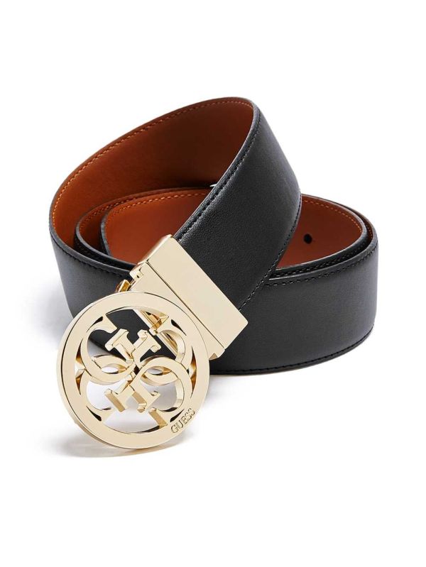 Guess Reversible Quattro G Logo Bälte Dam Svarta | 014539-HAR