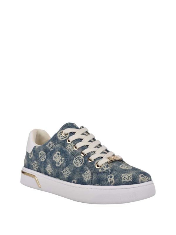 Guess Rollin Logo Low-Top Sneakers Dam Blå | 796248-RTX