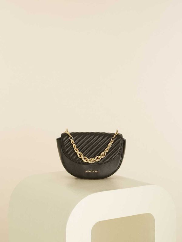 Guess Rope Chain Crossbody Handväska Dam Svarta | 809417-AYT