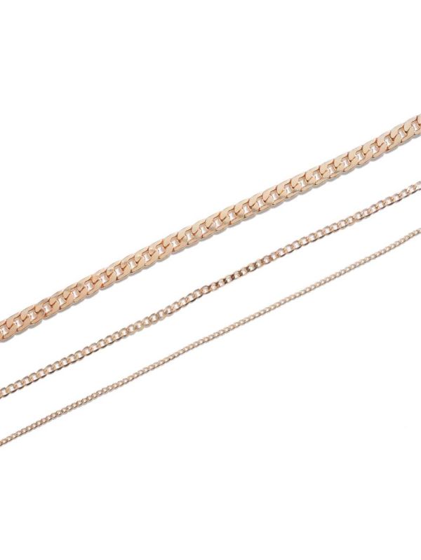Guess Rose Gold-Link Chain Link Choker Set Halsband Dam Rosa Guld | 872693-WNV