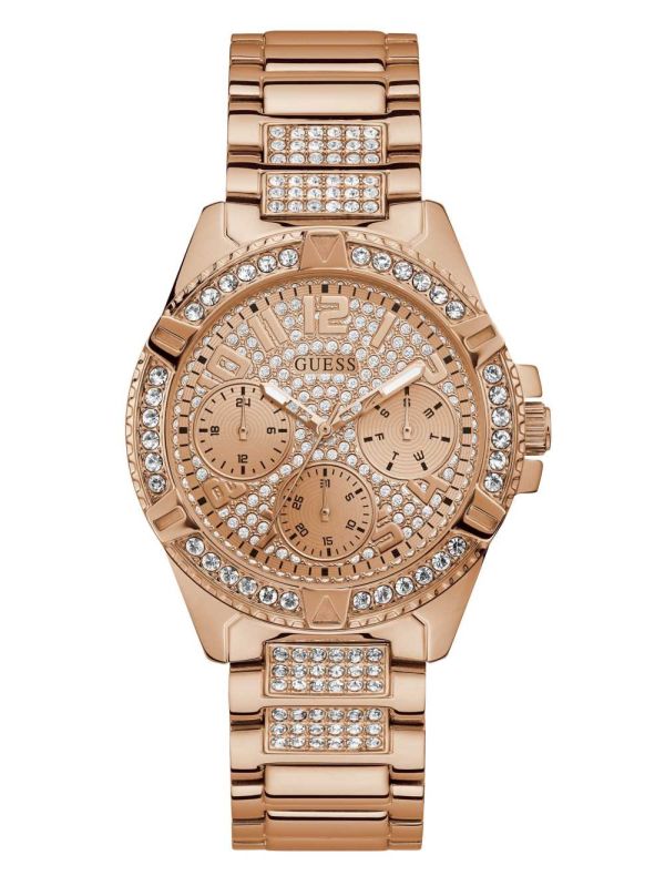 Guess Rose Gold-Tone Multifunction Klocka Dam Rosa Guld | 316475-WHP