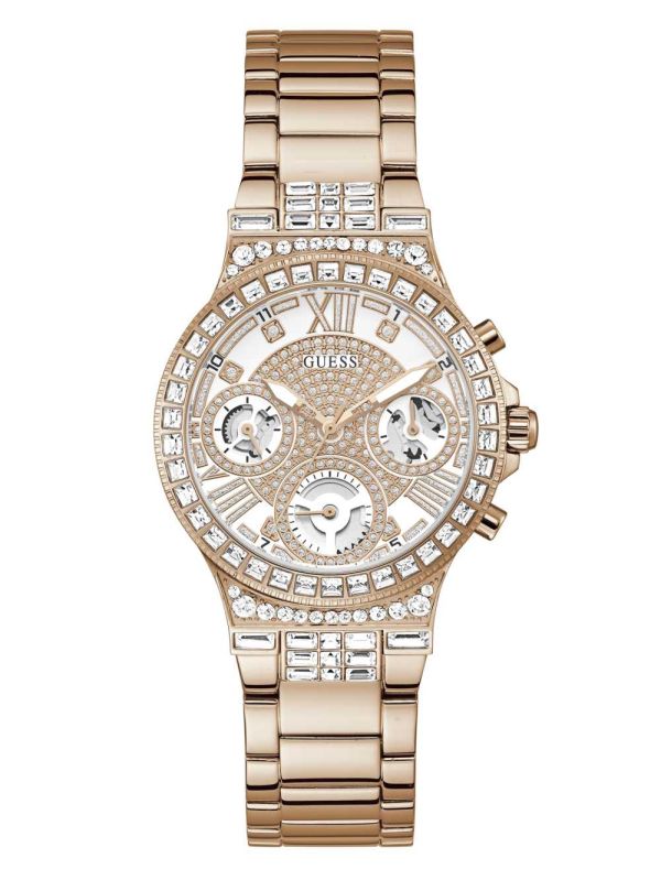 Guess Rose Gold-Tone and Rhinestone Multifunction Klocka Dam Olika Färger | 302915-SYE