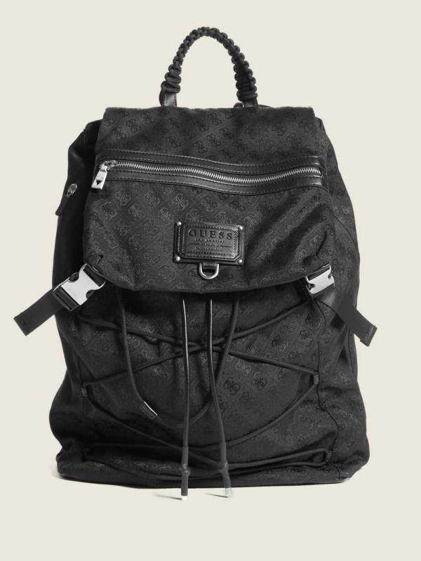 Guess Salameda Flap Ryggsäck Herr Svarta | 035791-ZOB