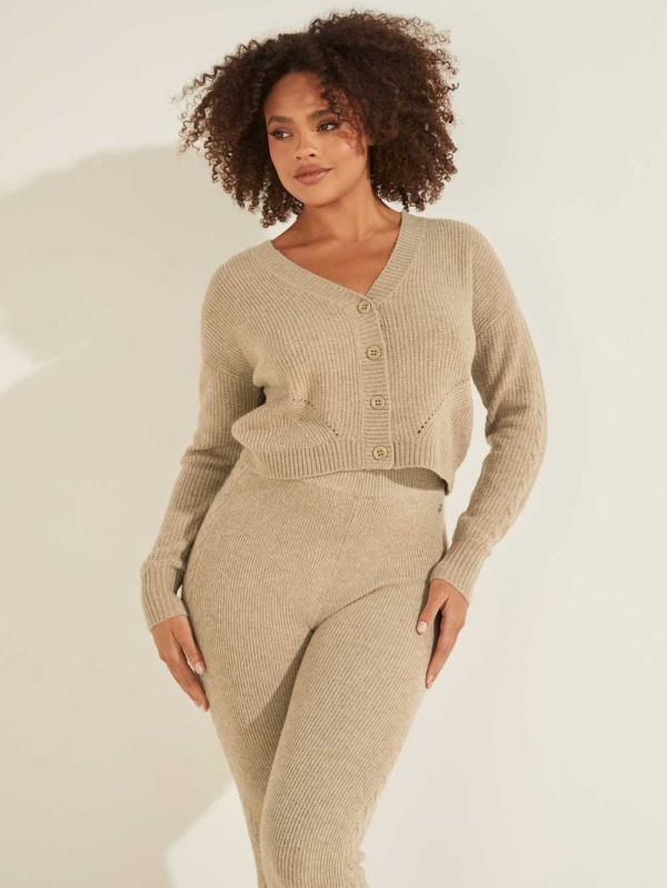 Guess Serena Cable Knit Cardigan Dam Grå | 156407-LUZ