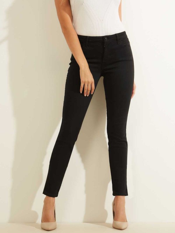 Guess Sexy Curve Mid-Rise Skinny Jeans Dam Svarta | 340167-FKN