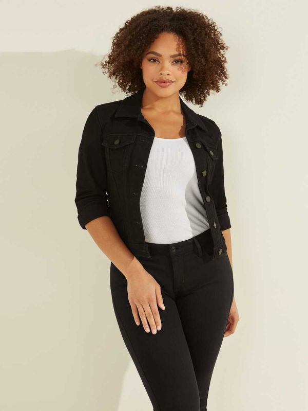 Guess Sexy Trucker Jacka Dam Svarta | 497806-LKE