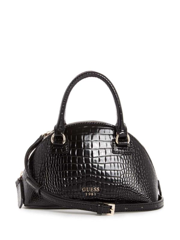 Guess Shilah Small Dome Crossbody Väska Dam Svarta | 245761-XCJ