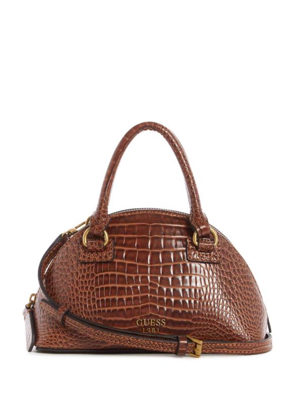 Guess Shilah Small Dome Crossbody Väska Dam Bruna | 967413-QSO