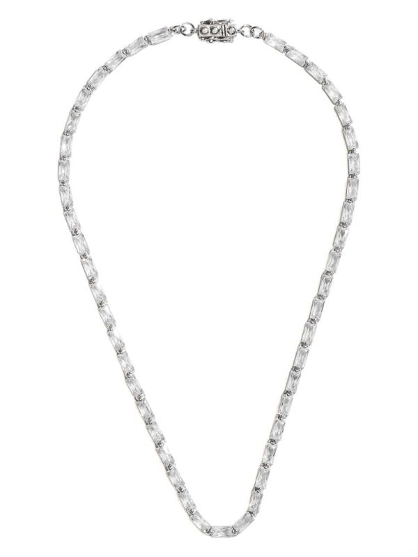 Guess Silver Baguette Chain Halsband Dam Silver | 468012-DIF