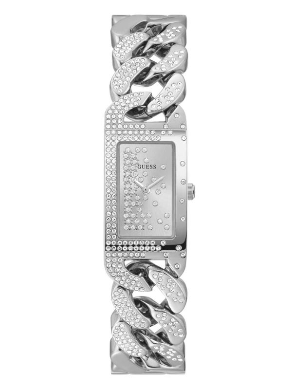 Guess Silver-Tone Analog Klocka Dam Olika Färger | 248639-RTW
