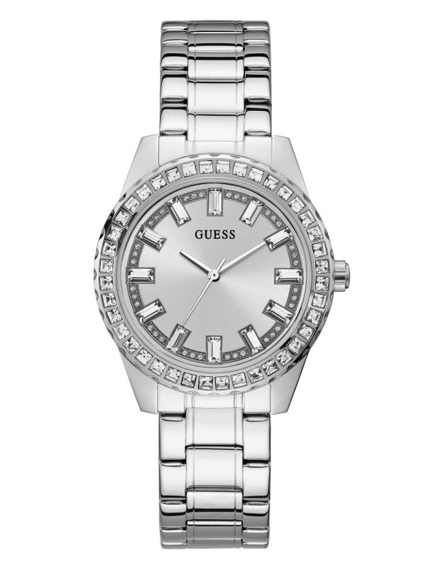 Guess Silver-Tone Analog Klocka Dam Olika Färger | 403217-HGN
