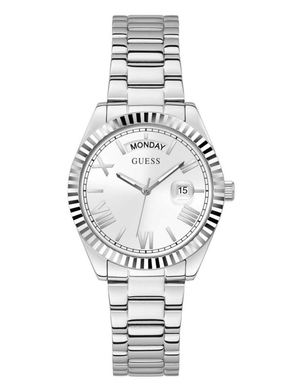 Guess Silver-Tone Analog Klocka Dam Olika Färger | 625879-NLD