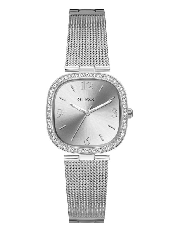 Guess Silver-Tone Mesh Analog Klocka Dam Olika Färger | 753602-DYT