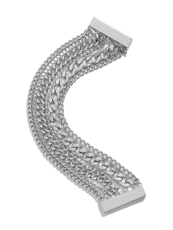 Guess Silver-Tone Multi Chain Armband Dam Silver | 531420-MFX